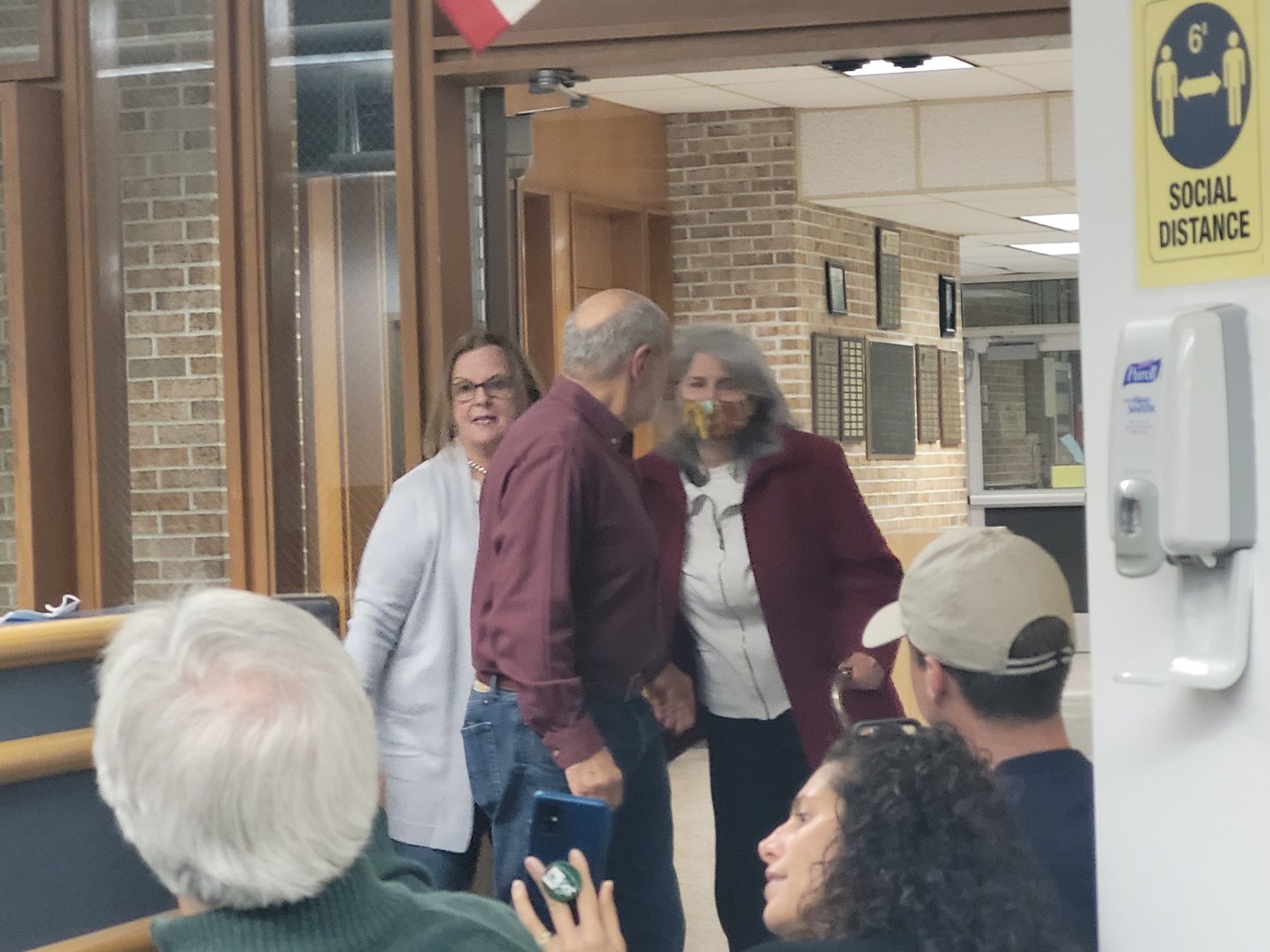 SURPRISE TRIBUTE: Matthew’s parents, Sallyann and Jack DiIorio, were shocked when they entered the library and saw the faces of friends and family. They thought they were going to dinner at a friend’s house.